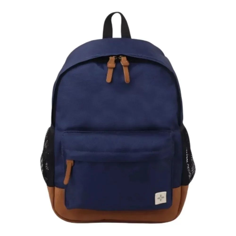 NWOT Sun + Stone Midnight Blue Backpack with Brown Details